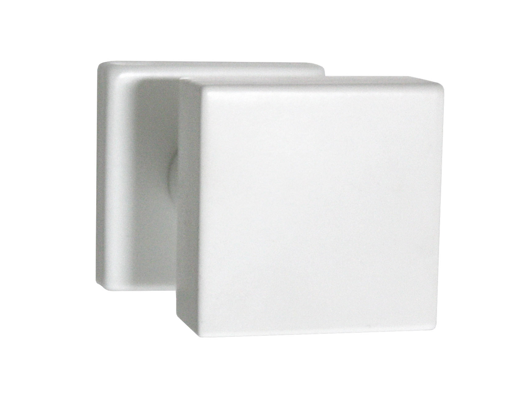 Pomoli Girevoli Quadro Decentrato Collo Tondo d.50x50x60h Rosetta Quadra d.50x50x10h AISI304 RAL9016 Bianco Opaco | Fimet Maniglie - immagine 1